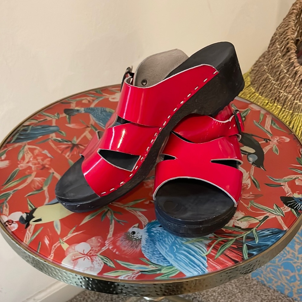 Swedish clog in red size 40/8 US